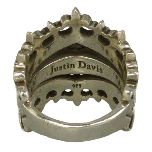 Justin Davis ジャスティンデイビス SRJ661 LITTLE RIOT RING リトル ライオット リング シルバー系 17号【中古】