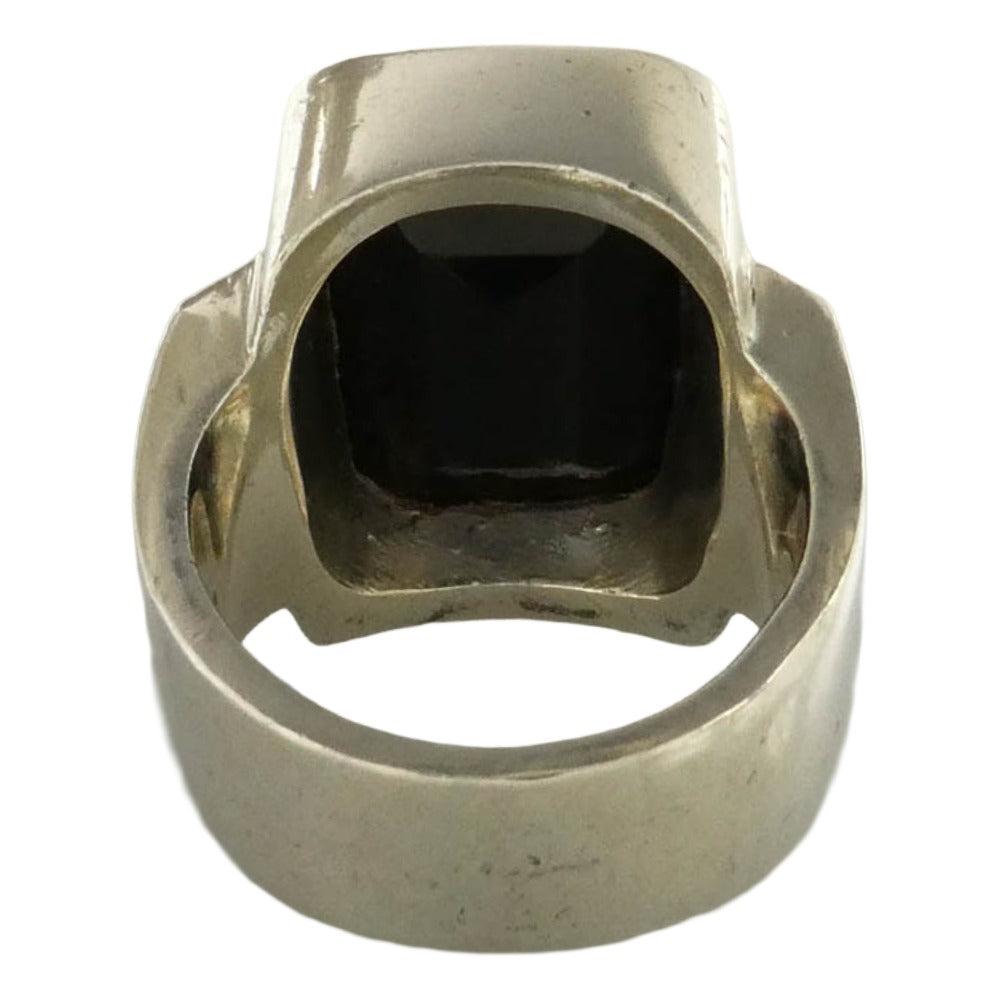 Justin Davis ジャスティンデイビス SRJ100 EMINEM RING エミネムリング オニキス シルバー系 ブラック系 約16号【中古】