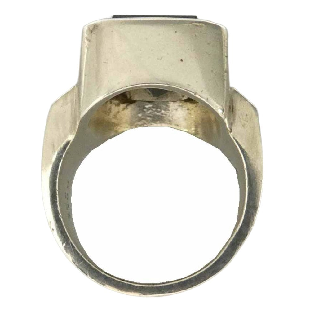 Justin Davis ジャスティンデイビス SRJ100 EMINEM RING エミネムリング オニキス シルバー系 ブラック系 約16号【中古】