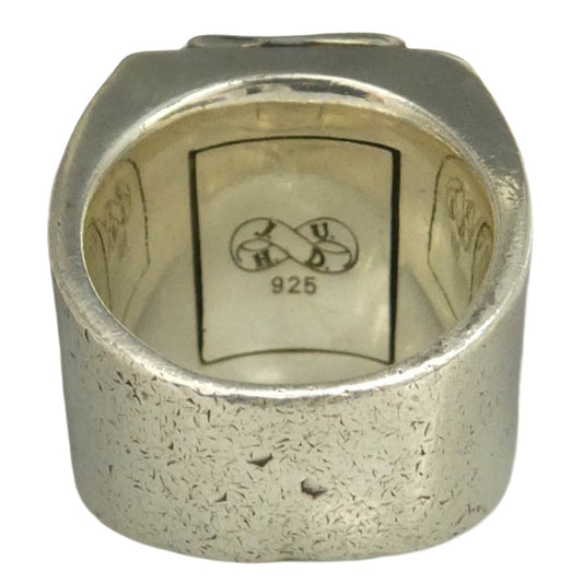 Justin Davis ジャスティンデイビス SRJ504 S.E.X. SEX RING セックスリング 白蝶貝 オニキス シルバー系 16.5号【中古】