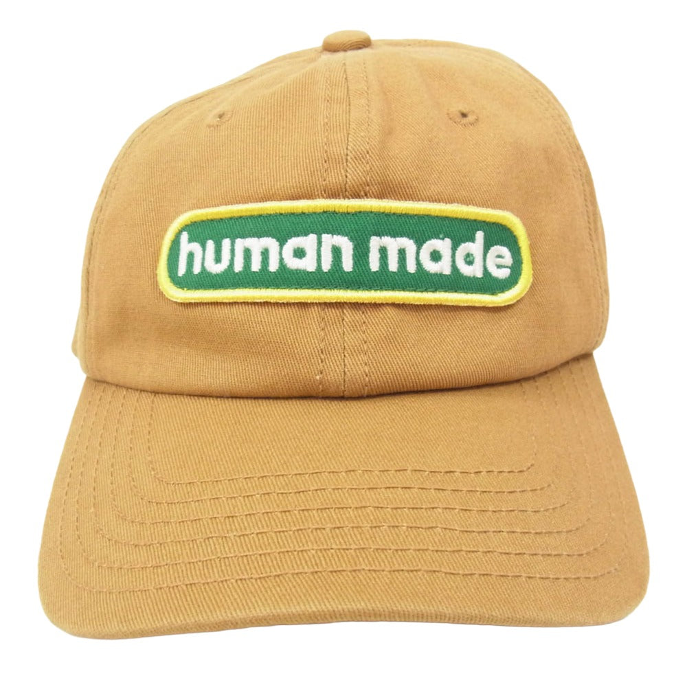 HUMAN MADE ヒューマンメイド 加工 6パネル ワッペン コットンツイル 帽子 キャップ ブラウン系【美品】【中古】