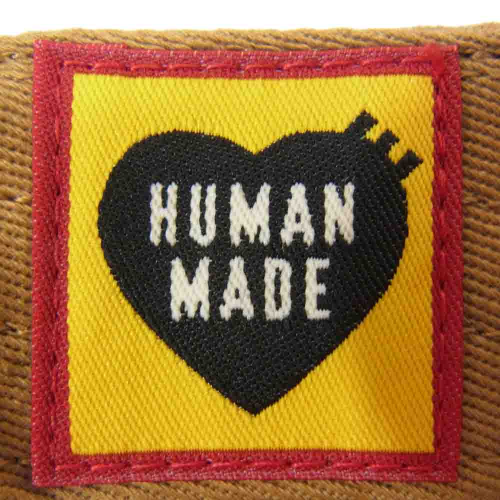 HUMAN MADE ヒューマンメイド 加工 6パネル ワッペン コットンツイル 帽子 キャップ ブラウン系【美品】【中古】