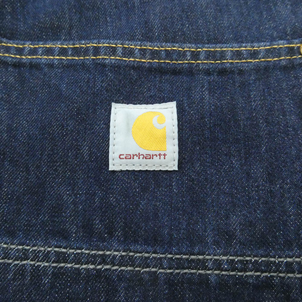 Carhartt カーハート BD3890-M ヘビーウエイト ダブルフロント ロガージーン ダブルニー デニム ペインター パンツ インディゴブルー系【中古】