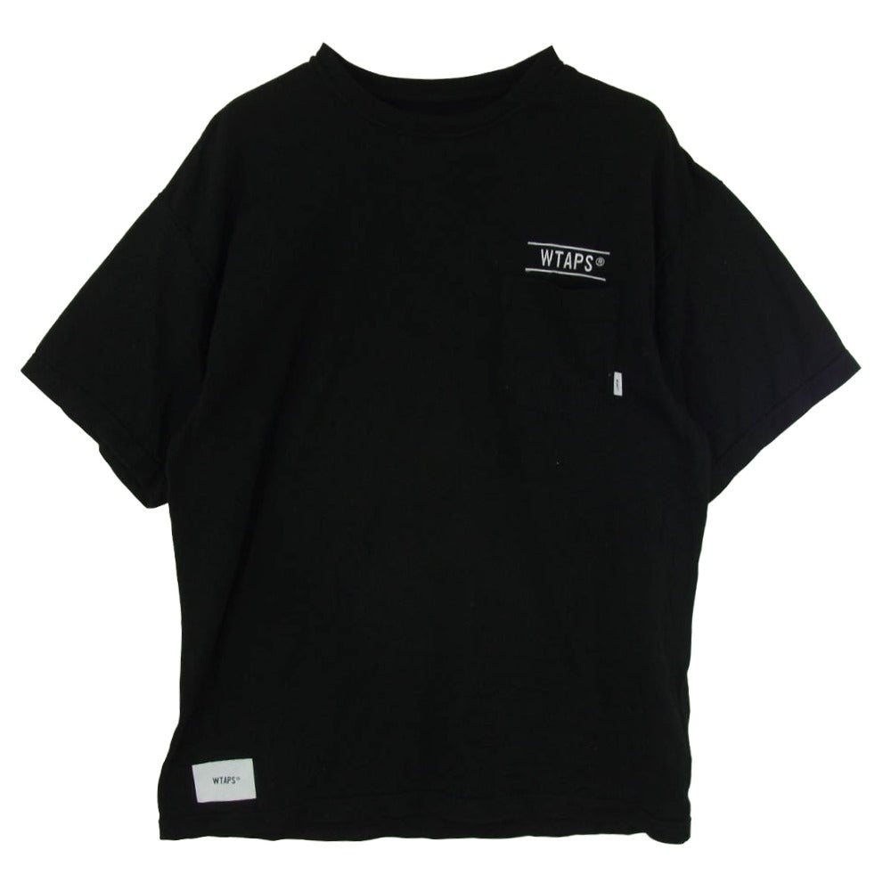 WTAPS ダブルタップス 23SS 231ATDT-CSM41 SAC 02 SS COTTON CREVASSE POCKET TEE エスエーシー ゼロツー ショートスリーブ コットンクレヴァス ポケット Tシャツ 半袖カットソー ブラック系 X03【中古】