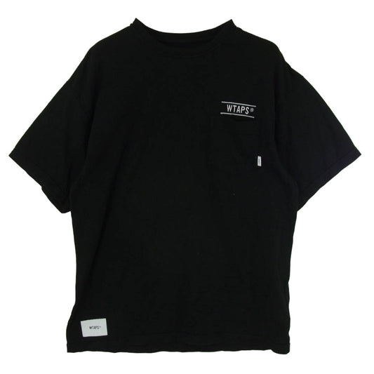 WTAPS ダブルタップス 23SS 231ATDT-CSM41 SAC 02 SS COTTON CREVASSE POCKET TEE エスエーシー ゼロツー ショートスリーブ コットンクレヴァス ポケット Tシャツ 半袖カットソー ブラック系 X03【中古】