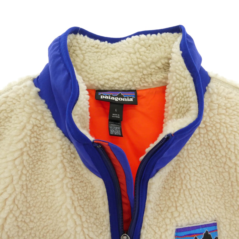 patagonia パタゴニア 25AW STY23049FA25 Mens Classic RetroX Vest メンズ クラシック レトロX ベスト ブルー系 アイボリー系 L【中古】