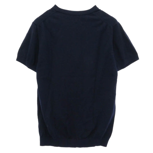 ムーンキャッスル MC18 ICE COTTON CREWNECK アイスコットン クルーネック 半袖 ニット ネイビー系 M【美品】【中古】