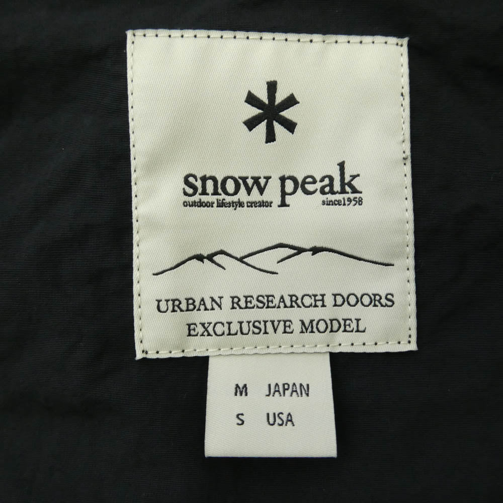 snowpeak スノーピーク URBAN RESEARCH アーバンリサーチ UR-JK-26SU002 x URBAN RESEARCH DOORS アーバンリサーチドアーズ別注 NYLON WASHER PARKA ナイロン ウォッシャー パーカー ジャケット ブラック系 M【中古】