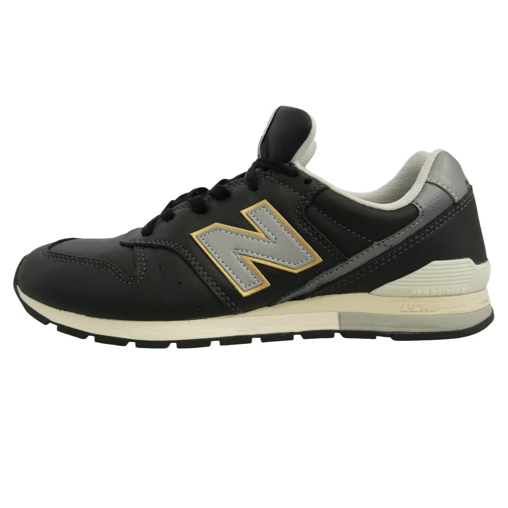 NEW BALANCE ニューバランス CM996RI2 996 レザー スニーカー ブラック系 ホワイト系 25.5cm【美品】【中古】