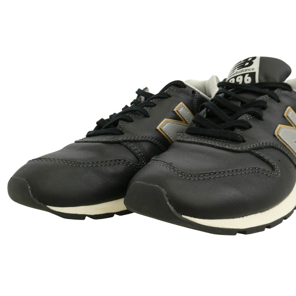 NEW BALANCE ニューバランス CM996RI2 996 レザー スニーカー ブラック系 ホワイト系 25.5cm【美品】【中古】