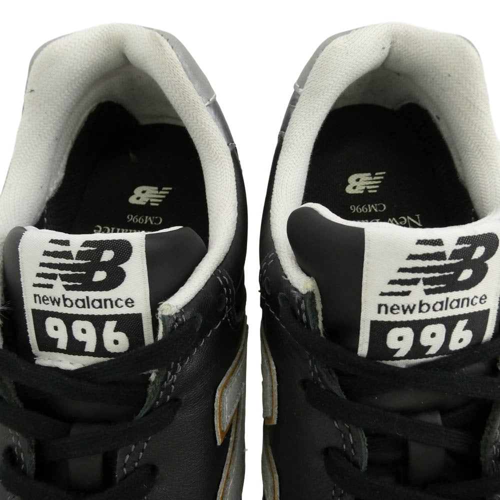 NEW BALANCE ニューバランス CM996RI2 996 レザー スニーカー ブラック系 ホワイト系 25.5cm【美品】【中古】