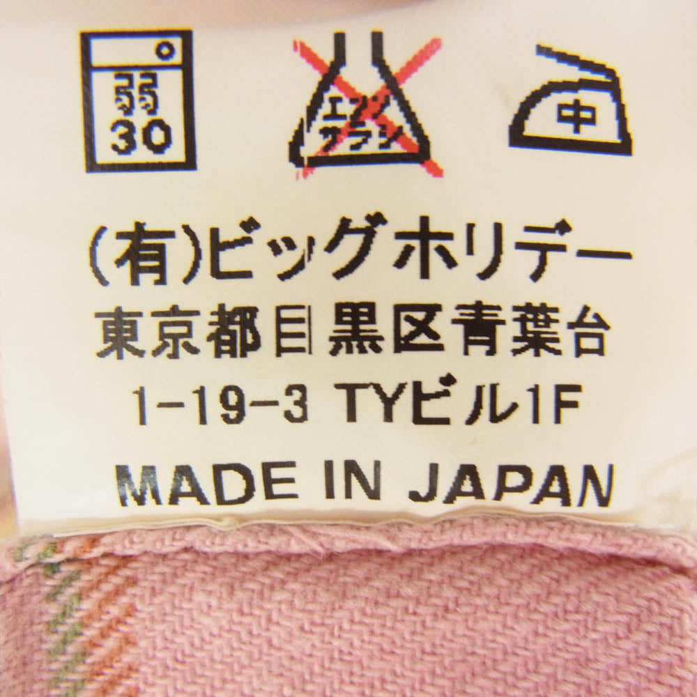 TMT ティーエムティー チェック スナップボタン 長袖 ウエスタン シャツ ピンク系 M【中古】