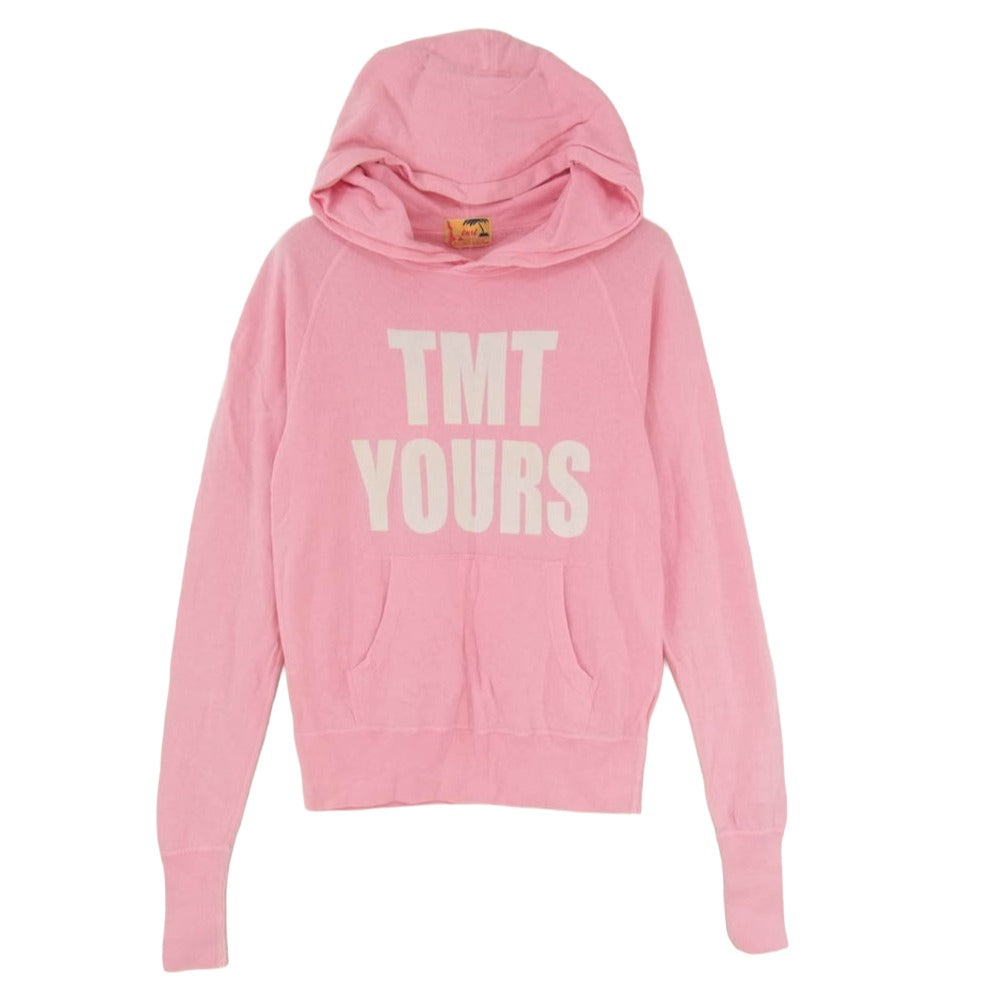 TMT ティーエムティー TMT YOURS BIG 3 コットン 日本製 フーディー パーカー ピンク系 XS【中古】