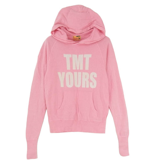 TMT ティーエムティー TMT YOURS BIG 3 コットン 日本製 フーディー パーカー ピンク系 XS【中古】