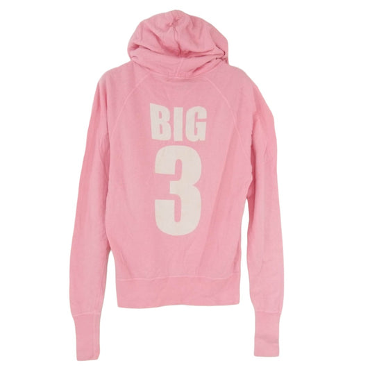 TMT ティーエムティー TMT YOURS BIG 3 コットン 日本製 フーディー パーカー ピンク系 XS【中古】