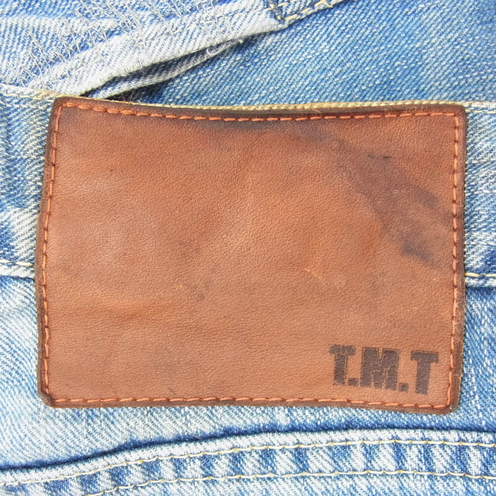 TMT ティーエムティー TPT-S1008 ダメージ リペア加工 パッチ デニム パンツ インディゴブルー系 30【中古】