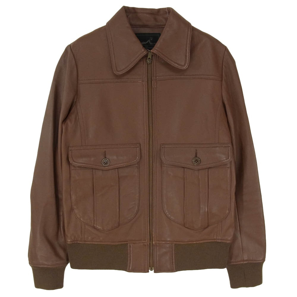 HYSTERIC GLAMOUR ヒステリックグラマー ラムレザー ブルゾン ジャケット ブラウン系 FREE【中古】