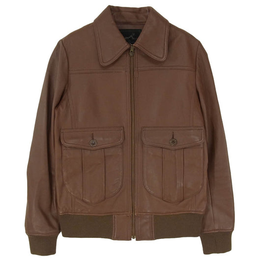 HYSTERIC GLAMOUR ヒステリックグラマー ラムレザー ブルゾン ジャケット ブラウン系 FREE【中古】