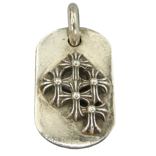 CHROME HEARTS クロムハーツ（原本無） NYC RAISED CEM CRS DOG TAG レイズド セメタリークロス ドッグタグ ペンダントトップ シルバー系【中古】