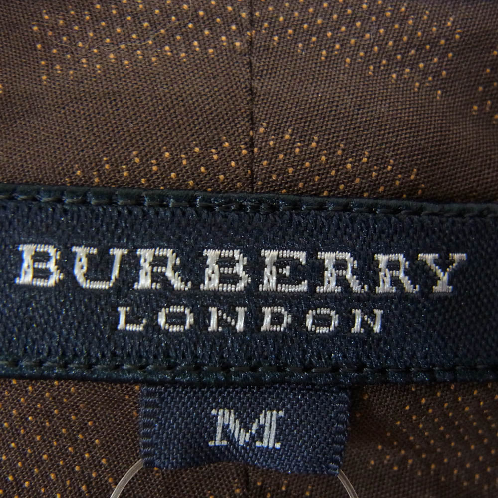 BURBERRY LONDON バーバリー ロンドン BBW-83-519-58 チェック ロングスリーブ コットン 長袖 シャツ ブラウン系 M【中古】