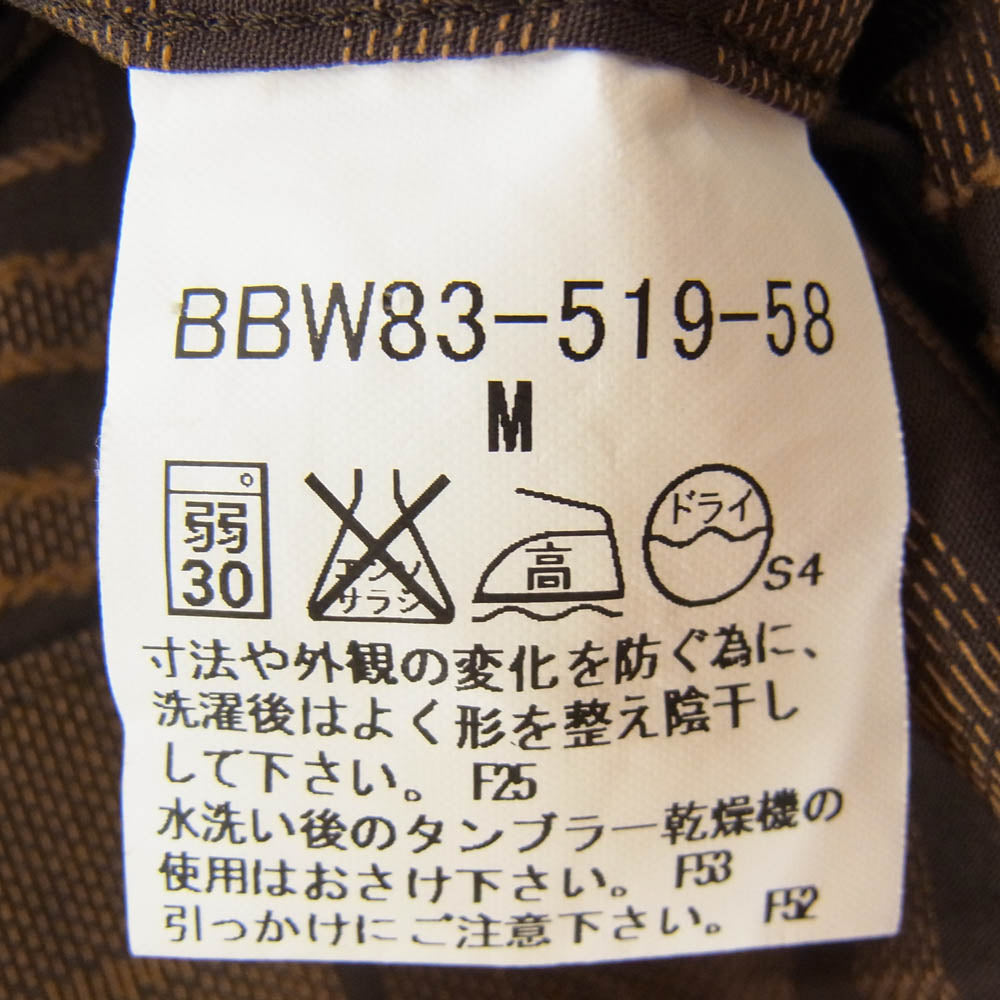 BURBERRY LONDON バーバリー ロンドン BBW-83-519-58 チェック ロングスリーブ コットン 長袖 シャツ ブラウン系 M【中古】