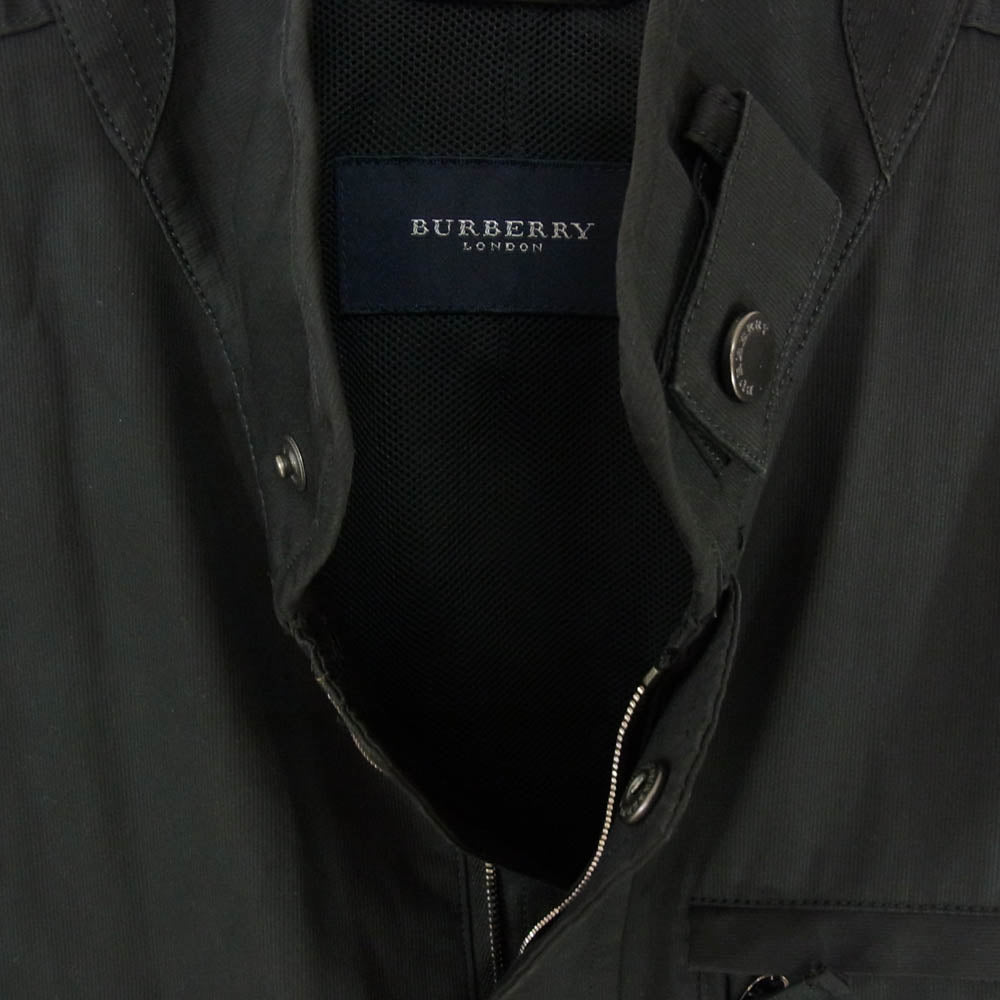 BURBERRY LONDON バーバリー ロンドン BBR43-415-09 裏地ノバチェックメッシュ ハンティングコート ブラック系 M【中古】