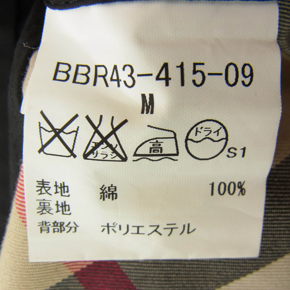 BURBERRY LONDON バーバリー ロンドン BBR43-415-09 裏地ノバチェックメッシュ ハンティングコート ブラック系 M【中古】