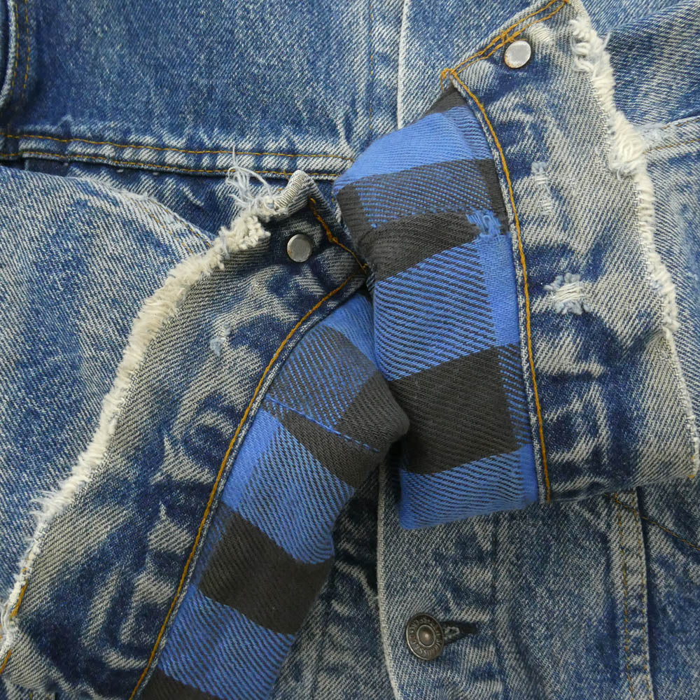 Levi's リーバイス 70401-0818 VINTAGE ヴィンテージ 80s USA製 米国製 フェイエットビル工場 ボタン裏刻印527 ネルライナー デニムジャケット 38 インディゴブルー系 38【中古】