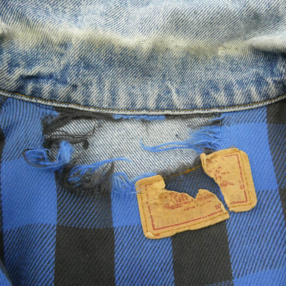 Levi's リーバイス 70401-0818 VINTAGE ヴィンテージ 80s USA製 米国製 フェイエットビル工場 ボタン裏刻印527 ネルライナー デニムジャケット 38 インディゴブルー系 38【中古】