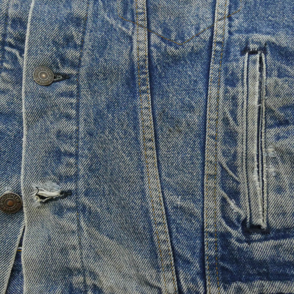 Levi's リーバイス 70401-0818 VINTAGE ヴィンテージ 80s USA製 米国製 フェイエットビル工場 ボタン裏刻印527 ネルライナー デニムジャケット 38 インディゴブルー系 38【中古】