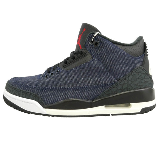 NIKE ナイキ Levi's リーバイス IH7959-400 × Levi’s Air Jordan 3 Retro SP Indigo and Gym Red (LEVI'S Tab)リーバイス エアジョーダン3 レトロ SP ローカット スニーカー ブラック系 ダークネイビー系 26cm【新古品】【未使用】【中古】