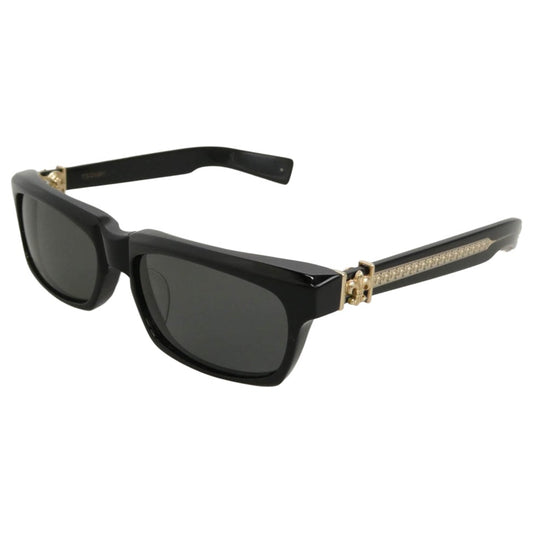 CHROME HEARTS クロムハーツ（原本無） SPLAT-A BSフレア テンプル アイウェア サングラス メガネ ブラック系 55□17-143【中古】
