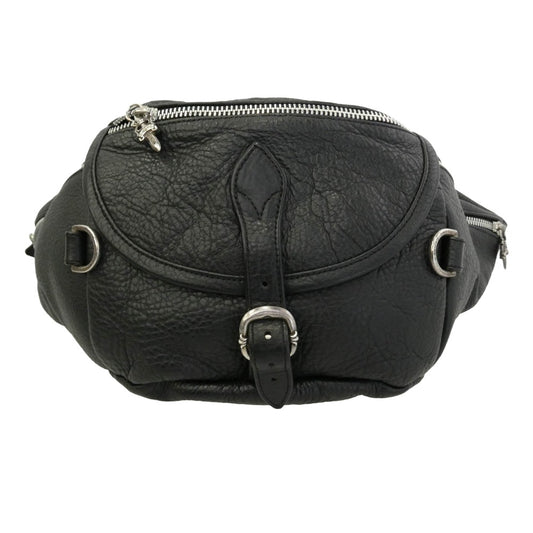 CHROME HEARTS クロムハーツ（原本有） #1 SNAT PACK スナットパック ダガージップ ガンスリンガーベルト レザー ウエストバッグ ブラック系【中古】