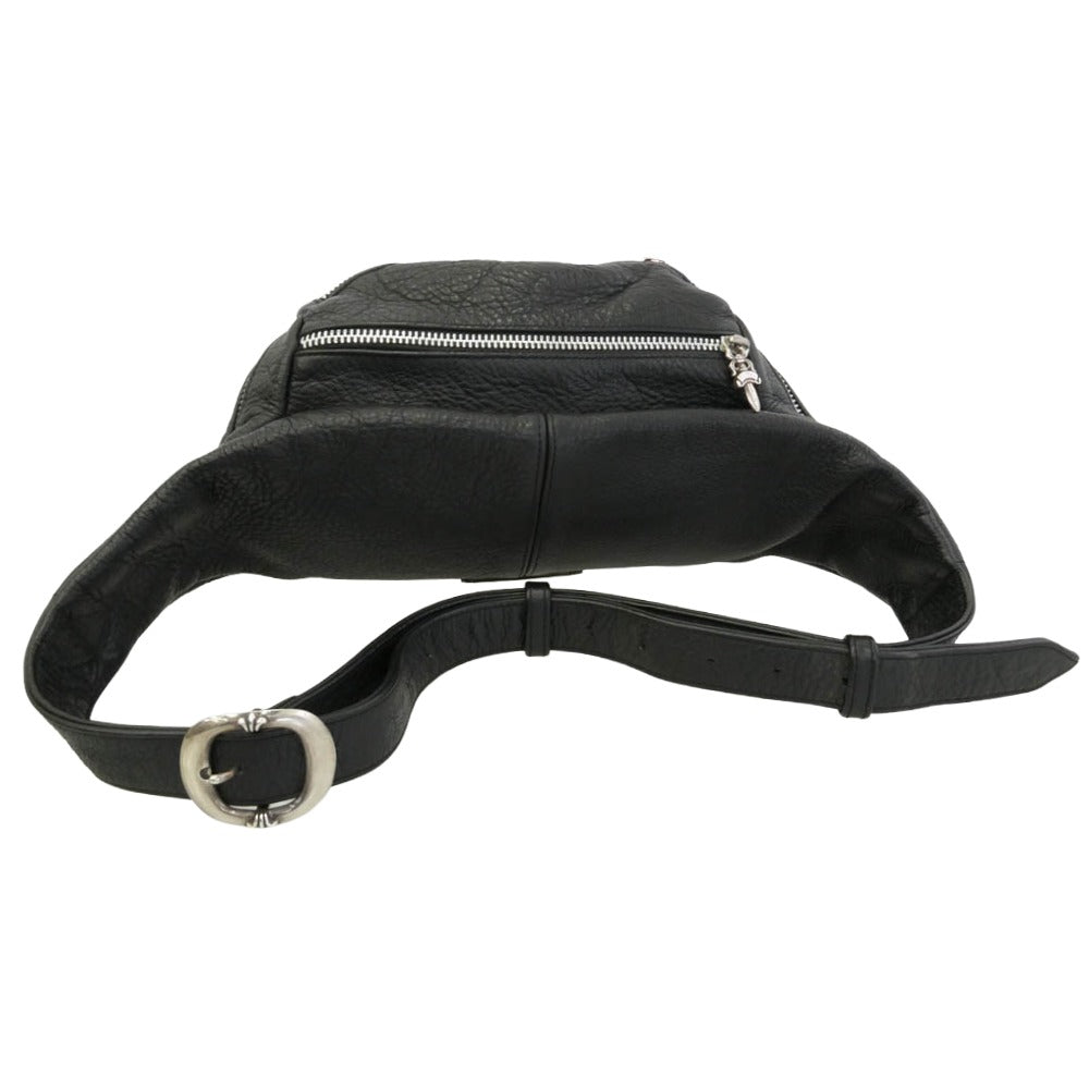 CHROME HEARTS クロムハーツ（原本有） #1 SNAT PACK スナットパック ダガージップ ガンスリンガーベルト レザー ウエストバッグ ブラック系【中古】