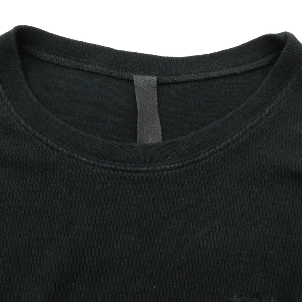 CHROME HEARTS クロムハーツ（原本無） Y NOT クロスパッチ付き サーマル 長袖 カットソー ブラック系 XL【中古】