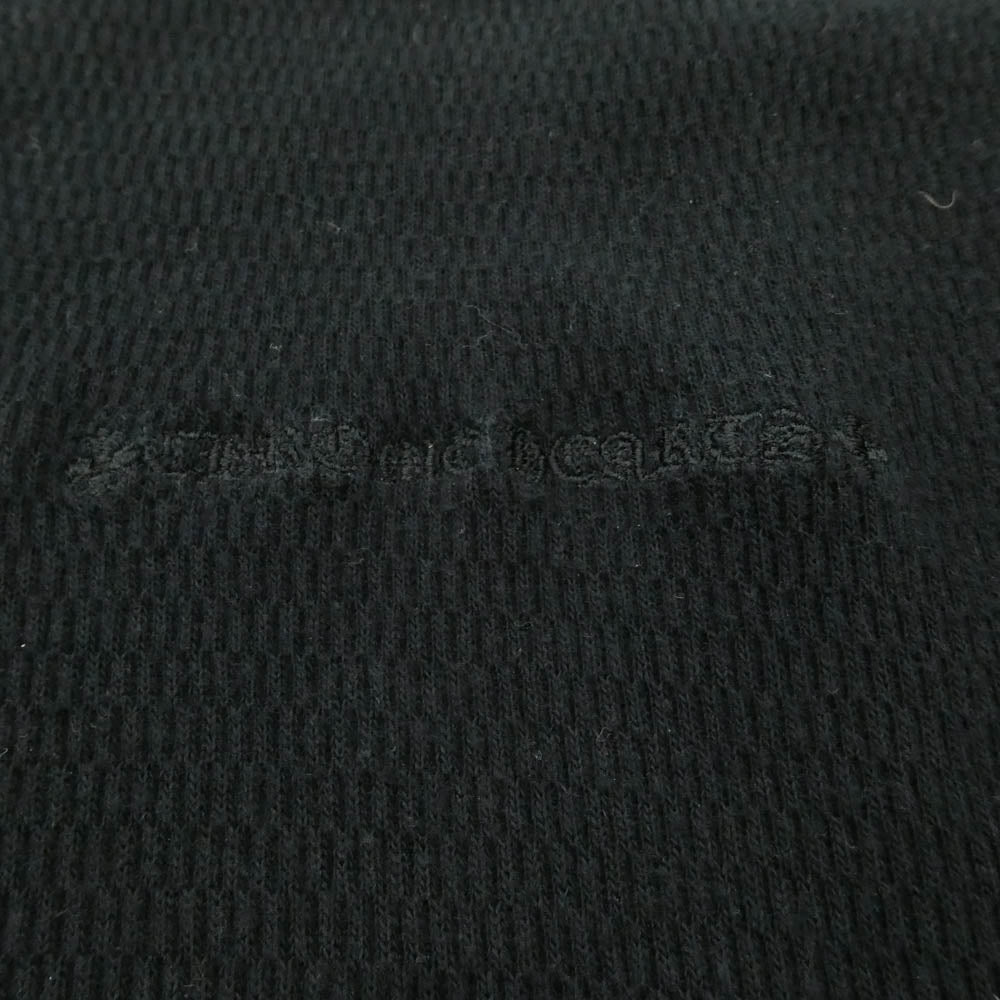 CHROME HEARTS クロムハーツ（原本無） Y NOT クロスパッチ付き サーマル 長袖 カットソー ブラック系 XL【中古】