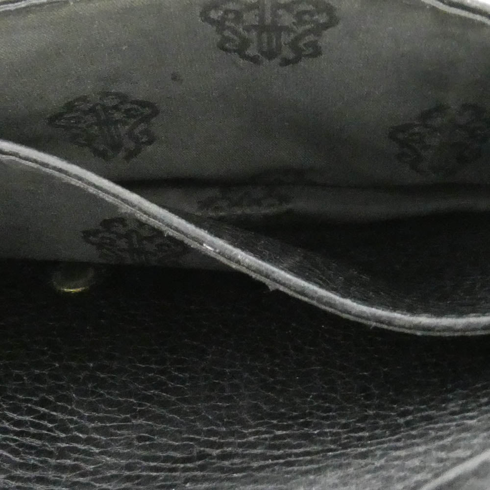 CHROME HEARTS クロムハーツ（原本無） LNG SNGL FLD TIPS シングルフォールド ウォレット レザー 長財布 ブラック系【中古】