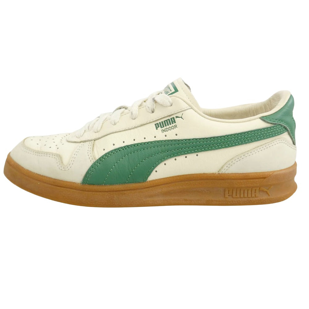 PUMA プーマ 395363-02 INDOOR OG FROSTED IVORY-VINE インドア オージー ローカット スニーカー ホワイト系 グリーン系 26cm【中古】