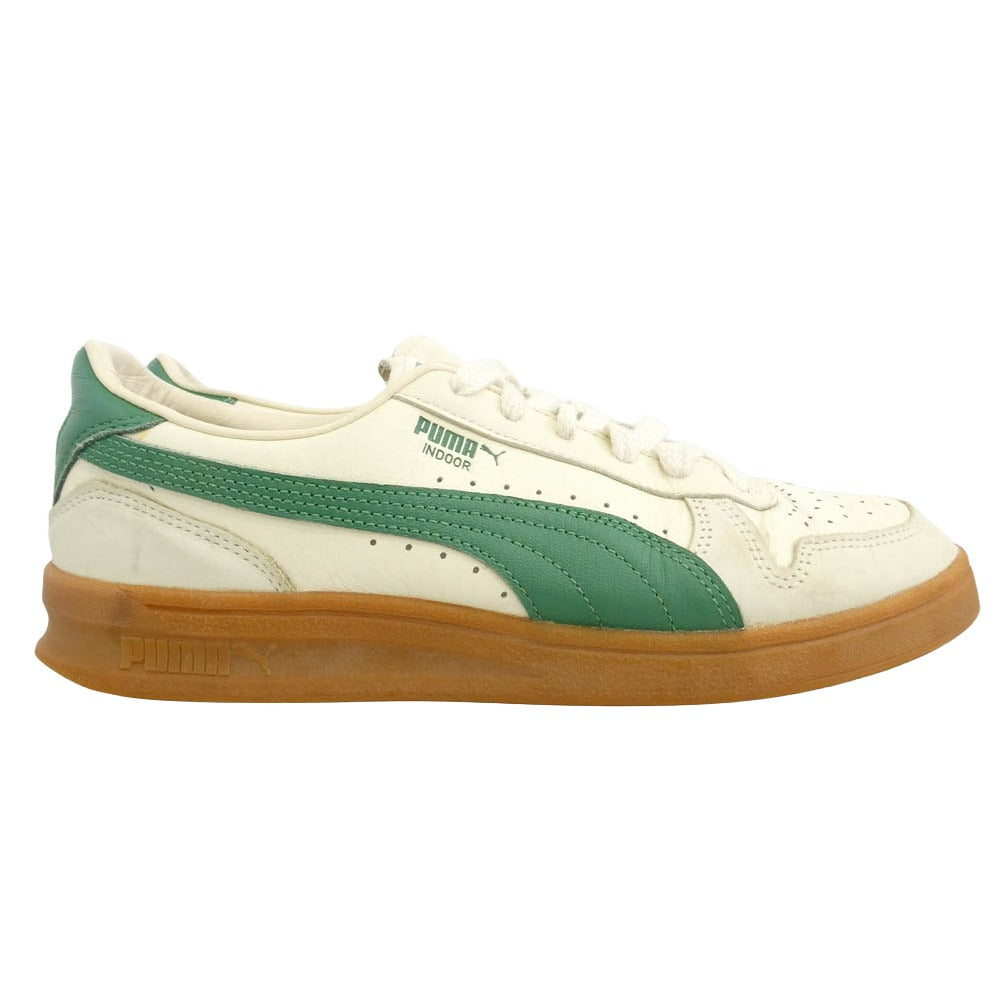 PUMA プーマ 395363-02 INDOOR OG FROSTED IVORY-VINE インドア オージー ローカット スニーカー ホワイト系 グリーン系 26cm【中古】