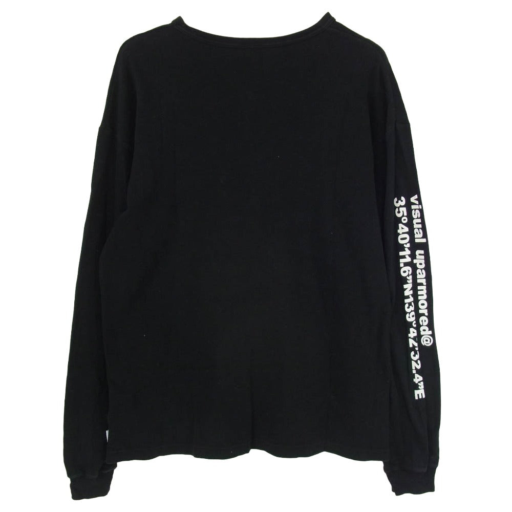 WTAPS ダブルタップス 19AW 192ATDT-CSM12 SIDE EFFECT LS TEE サイド エフェクト ロゴ 長袖 Tシャツ カットソー ブラック系 X01【中古】