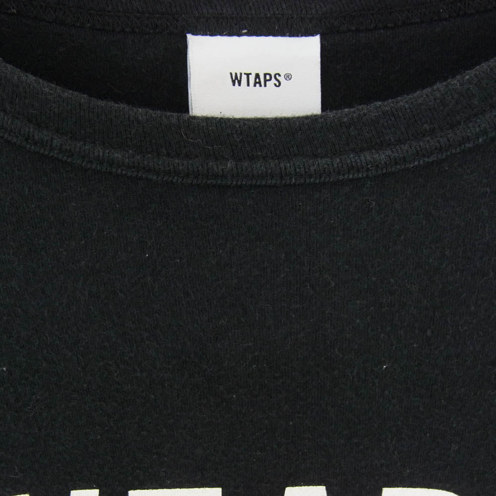 WTAPS ダブルタップス 19AW 192ATDT-CSM12 SIDE EFFECT LS TEE サイド エフェクト ロゴ 長袖 Tシャツ カットソー ブラック系 X01【中古】