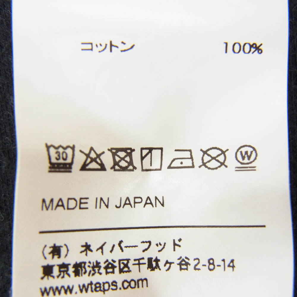 WTAPS ダブルタップス 19AW 192ATDT-CSM12 SIDE EFFECT LS TEE サイド エフェクト ロゴ 長袖 Tシャツ カットソー ブラック系 X01【中古】