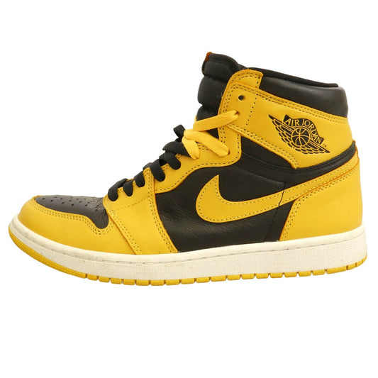 NIKE ナイキ 555088-701 Air Jordan 1 High OG Pollen AJ1 エアジョーダン ハイ パラン スニーカー イエロー系 ブラック系 27cm【中古】