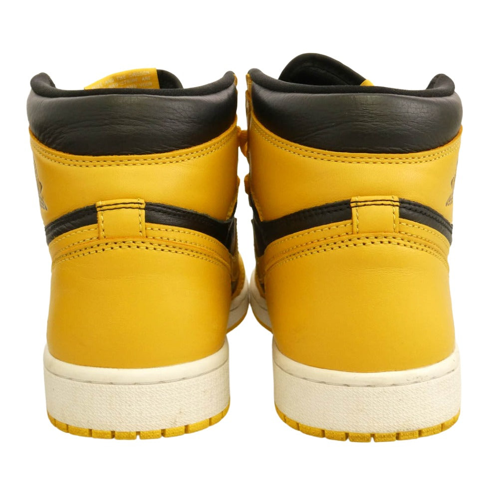 NIKE ナイキ 555088-701 Air Jordan 1 High OG Pollen AJ1 エアジョーダン ハイ パラン スニーカー イエロー系 ブラック系 27cm【中古】