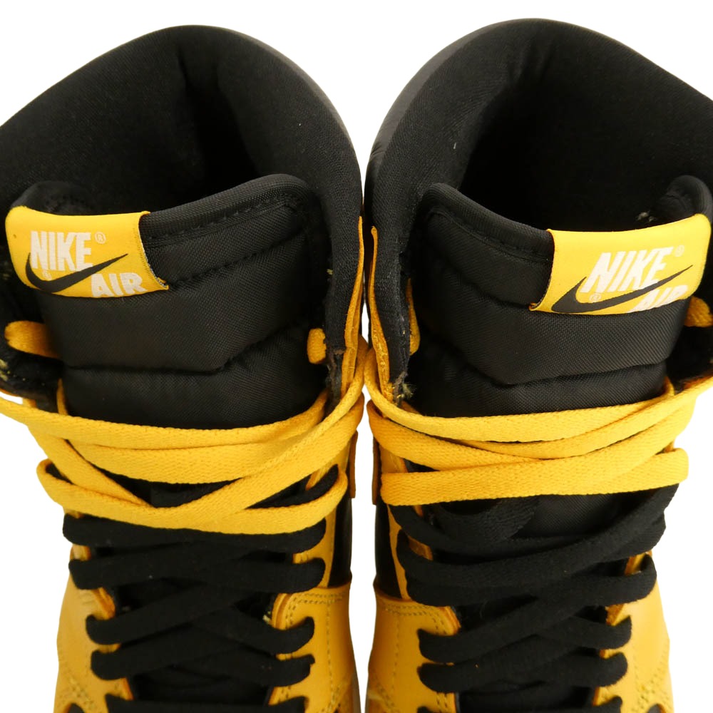 NIKE ナイキ 555088-701 Air Jordan 1 High OG Pollen AJ1 エアジョーダン ハイ パラン スニーカー イエロー系 ブラック系 27cm【中古】