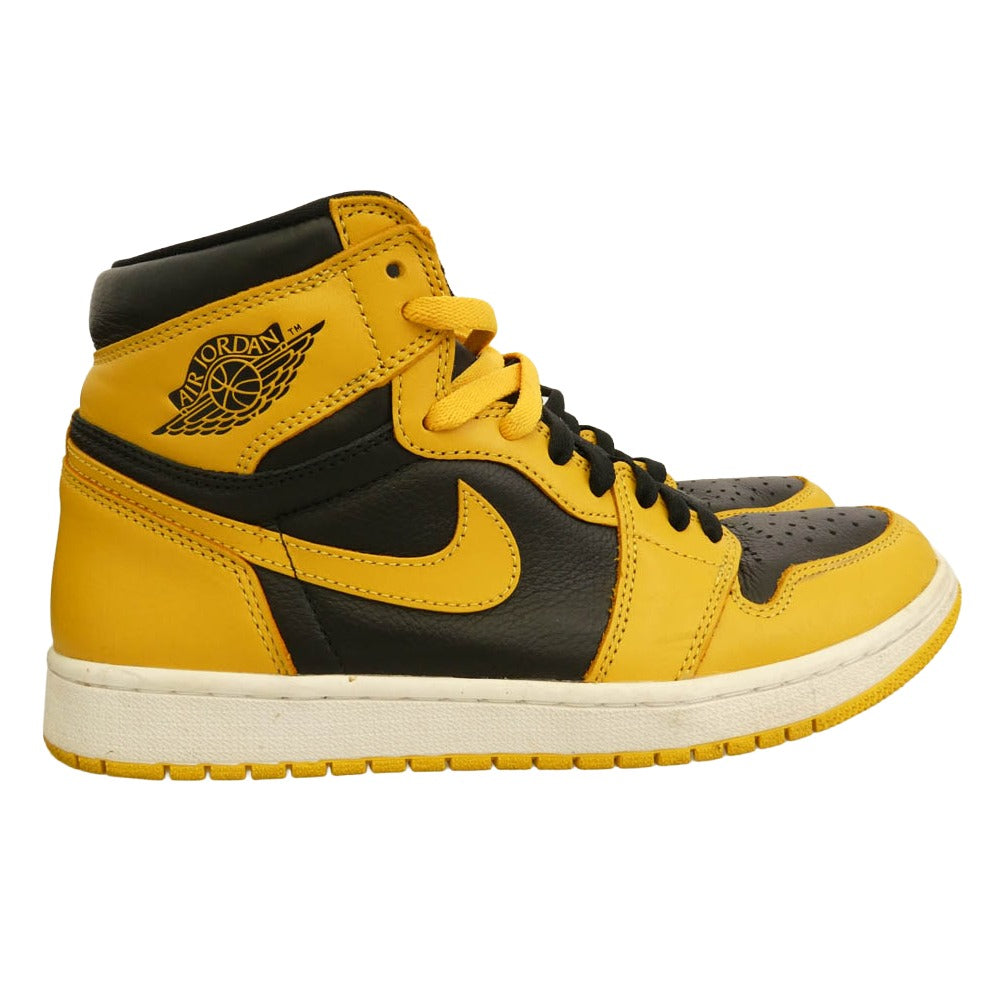 NIKE ナイキ 555088-701 Air Jordan 1 High OG Pollen AJ1 エアジョーダン ハイ パラン スニーカー イエロー系 ブラック系 27cm【中古】