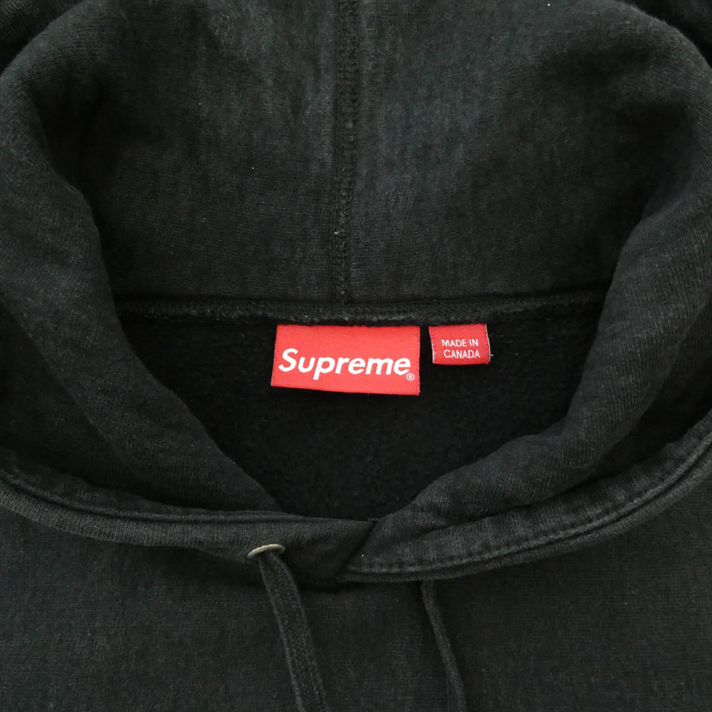 Supreme シュプリーム 17AW Paisley Fuck Em All Hooded Sweatshirt ペイズリー ロゴ フーデッド スウェットシャツ フーディー パーカー ブラック系 S【中古】