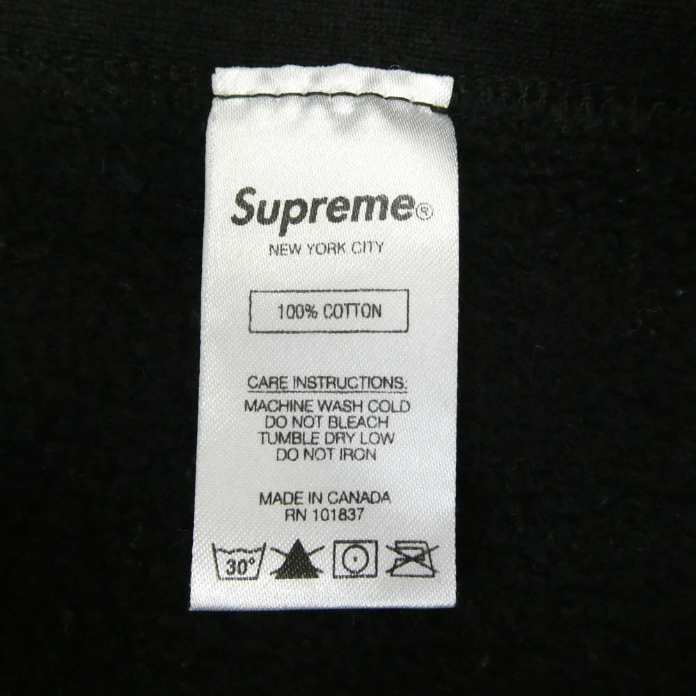 Supreme シュプリーム 17AW Paisley Fuck Em All Hooded Sweatshirt ペイズリー ロゴ フーデッド スウェットシャツ フーディー パーカー ブラック系 S【中古】