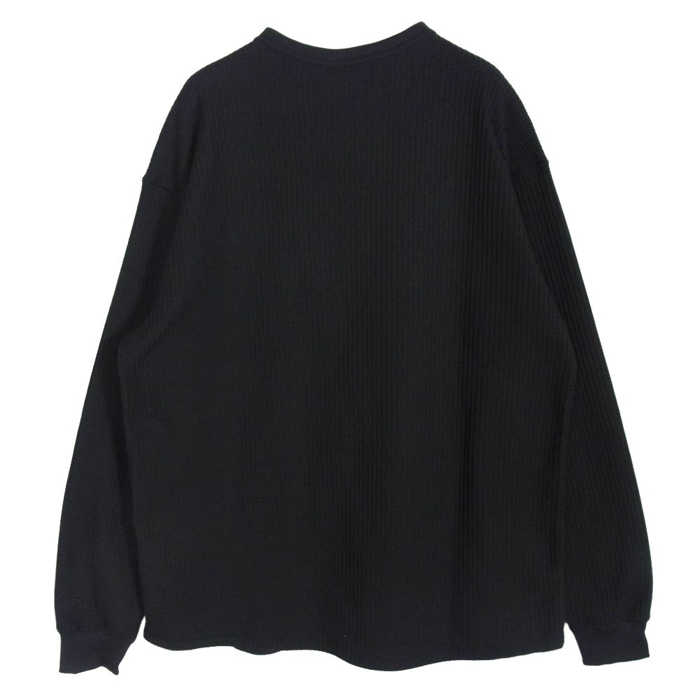 THE NORTH FACE ノースフェイス NT62436 L/S Warm Waffle Crew ロングスリーブ ウォーム ワッフル クルーネック カットソー 長袖 Tシャツ ブラック系 L【中古】