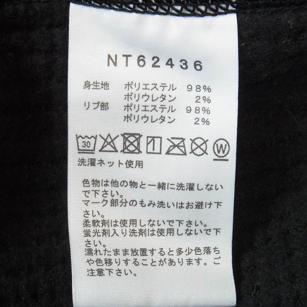 THE NORTH FACE ノースフェイス NT62436 L/S Warm Waffle Crew ロングスリーブ ウォーム ワッフル クルーネック カットソー 長袖 Tシャツ ブラック系 L【中古】